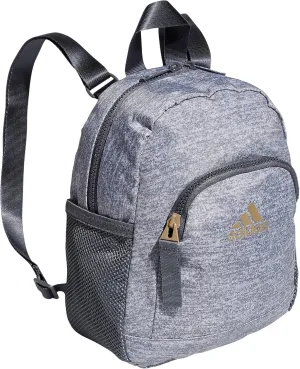 adidas Linear Travel Bag Small Men Womens Mini Backpack, Jersey Grey/Onix Grey/White, OSFA