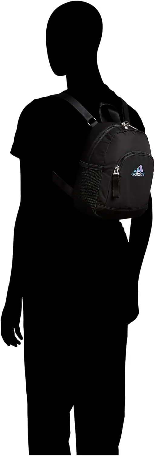 adidas Linear Travel Bag Small Men Womens Mini Backpack, Jersey Grey/Onix Grey/White, OSFA