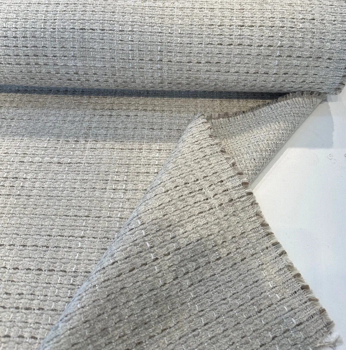 Amory Linen Textured Soft Chenille Upholstery Fabric By The Yard