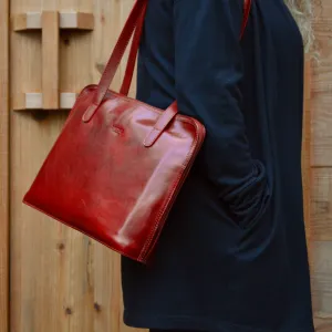 Arezzo Italian Leather Tote, Made in Italy
