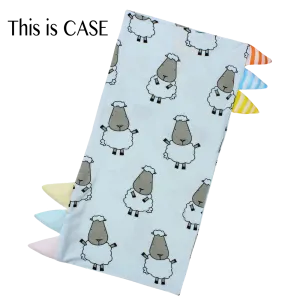 Bed-Time Buddy™ Case Big Sheepz Blue with Color & Stripe tag - Medium