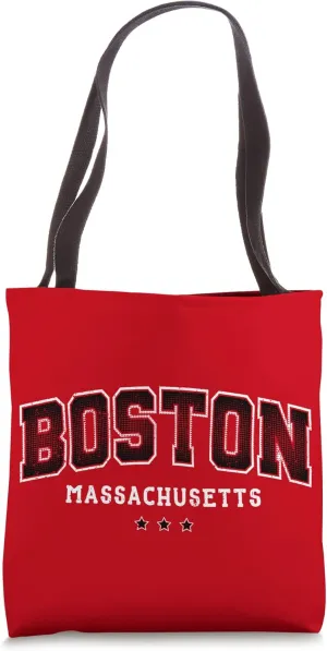 Boston Classic Vintage Style Sports State College Throwback Tote Bag