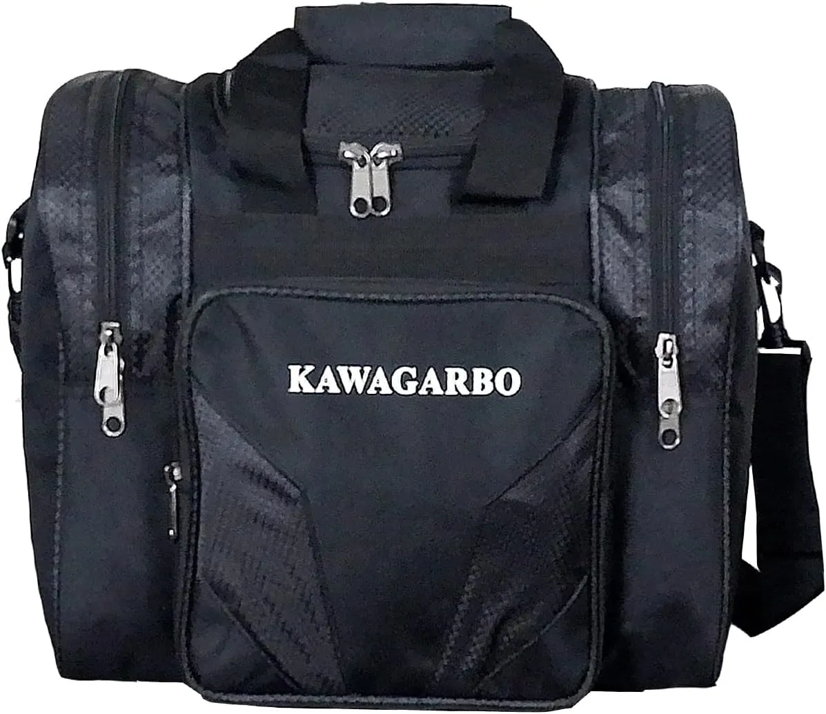 Bowling Bag for Single Ball - Single Ball Tote Bag with Padded Ball Holder - Fits a Single Pair of Bowling Shoes Up to Mens Size 14
