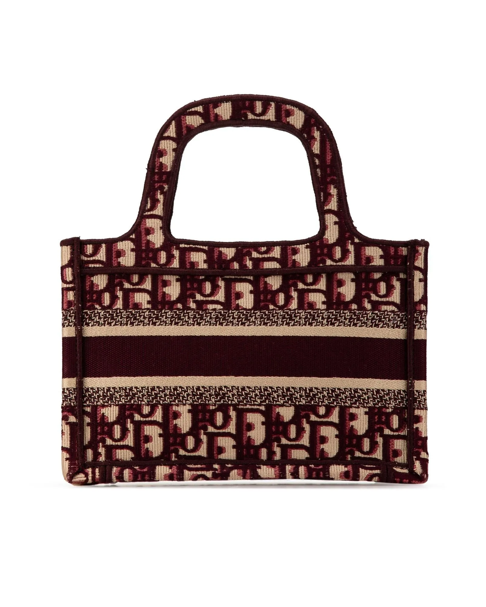 Canvas Mini Tote with Flat Handles and Open Top