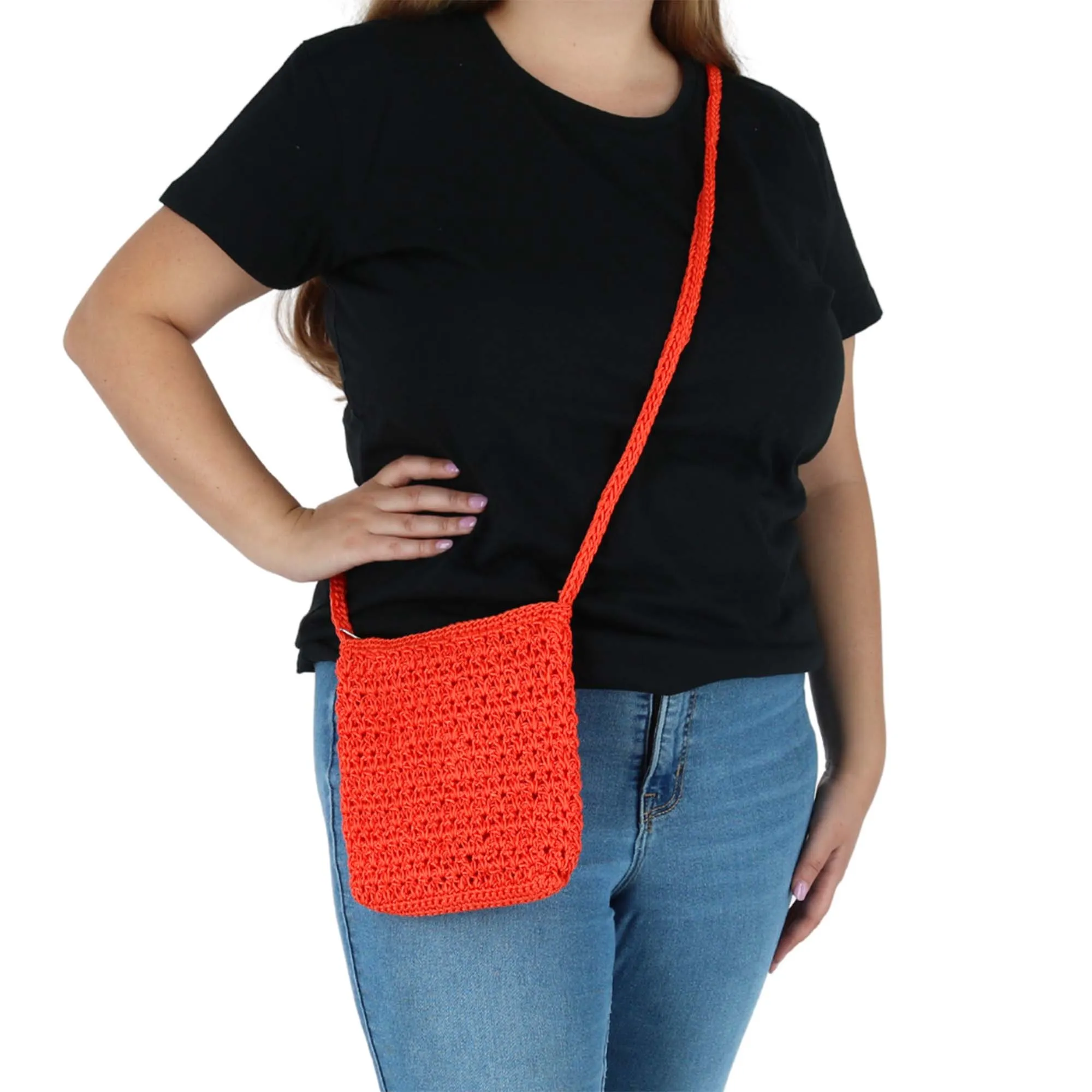 CTM® Women's Crochet Crossbody Handbag