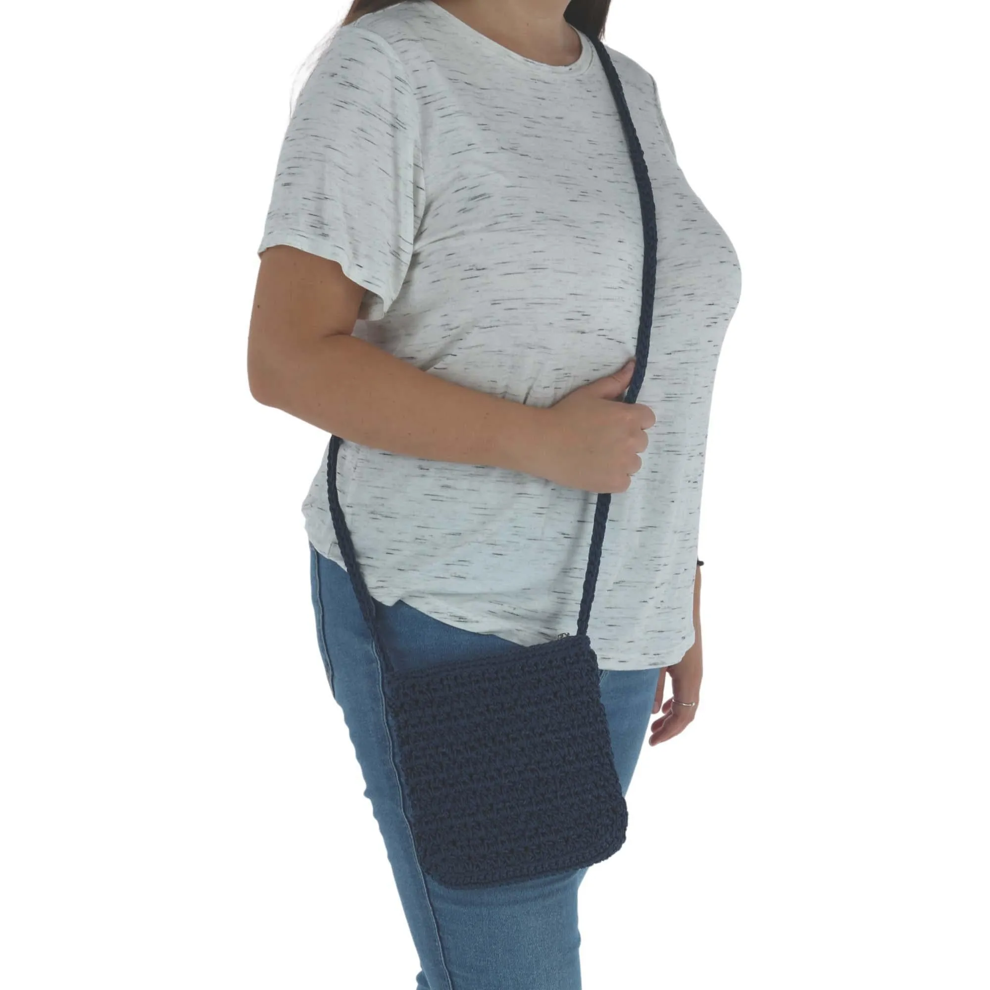 CTM® Women's Crochet Crossbody Handbag