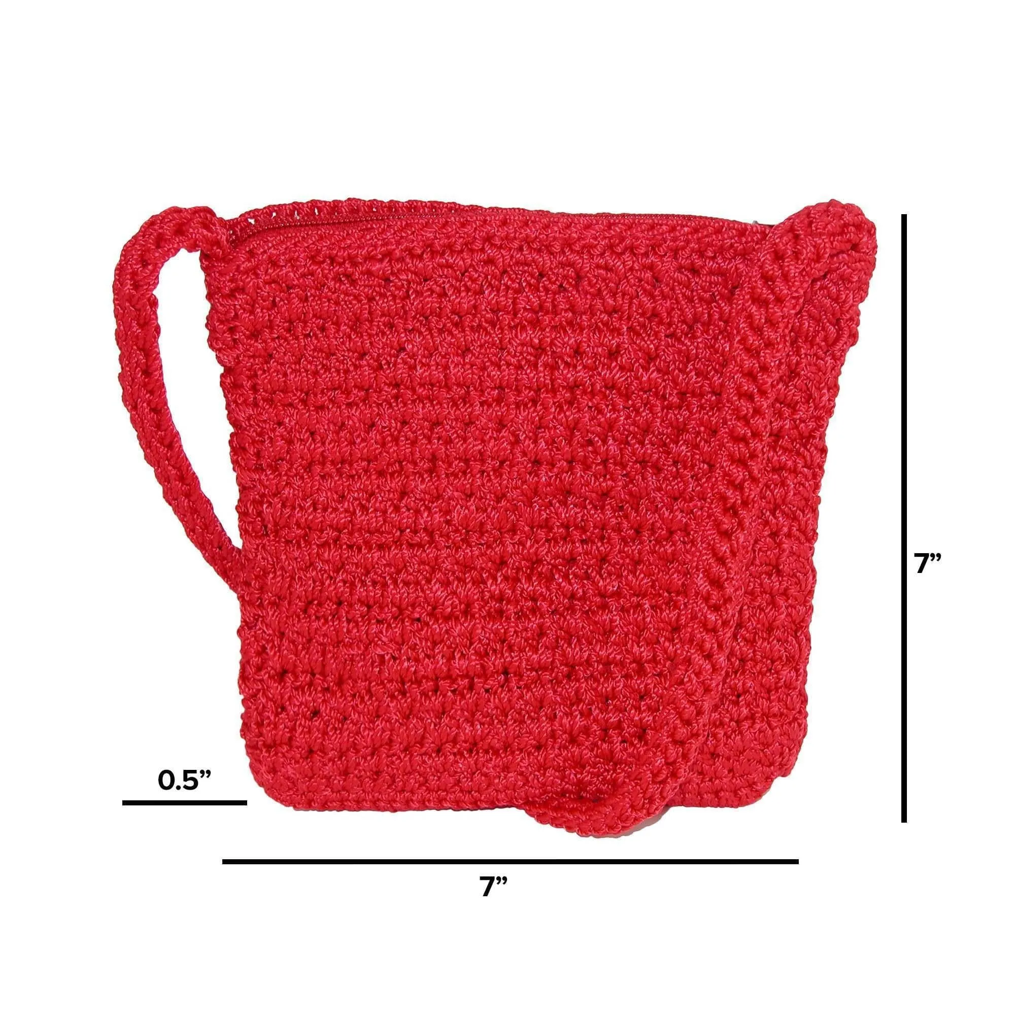 CTM® Women's Crochet Crossbody Handbag