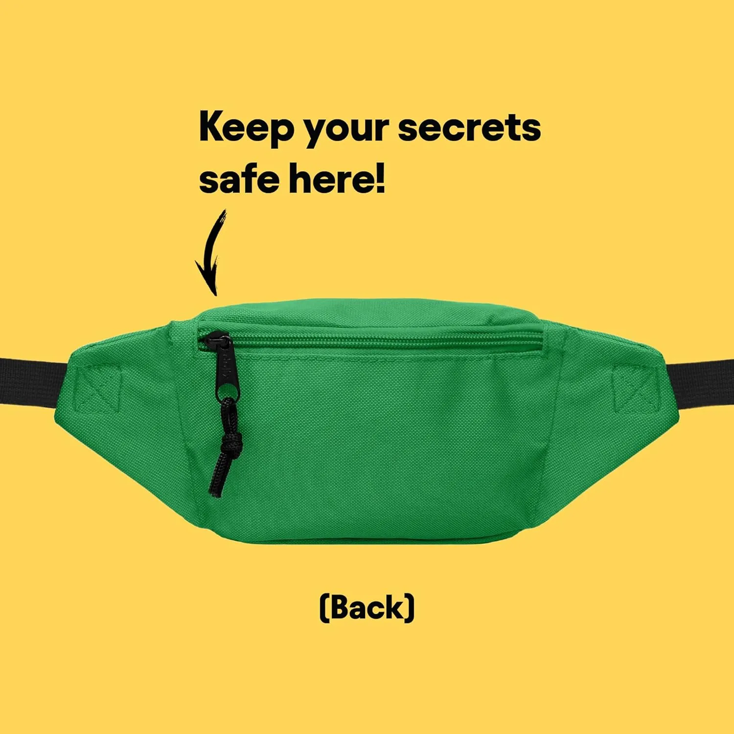 DALIX Fanny Pack w/ 3 Pockets Traveling Concealment Pouch Airport Money Bag