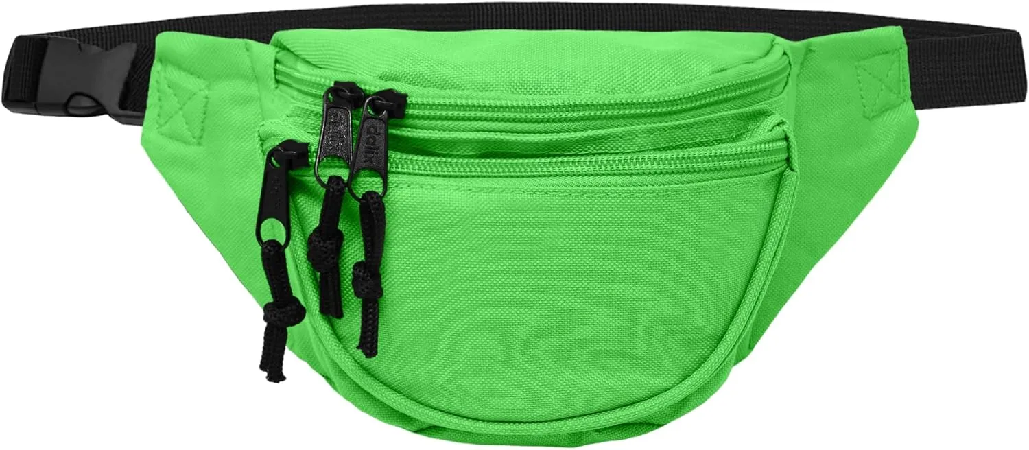 DALIX Fanny Pack w/ 3 Pockets Traveling Concealment Pouch Airport Money Bag