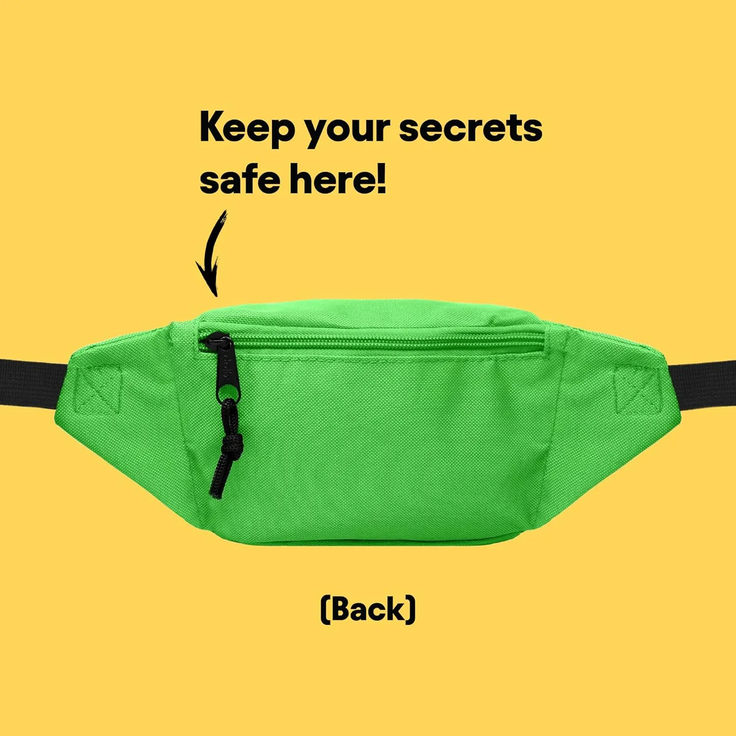 DALIX Fanny Pack w/ 3 Pockets Traveling Concealment Pouch Airport Money Bag