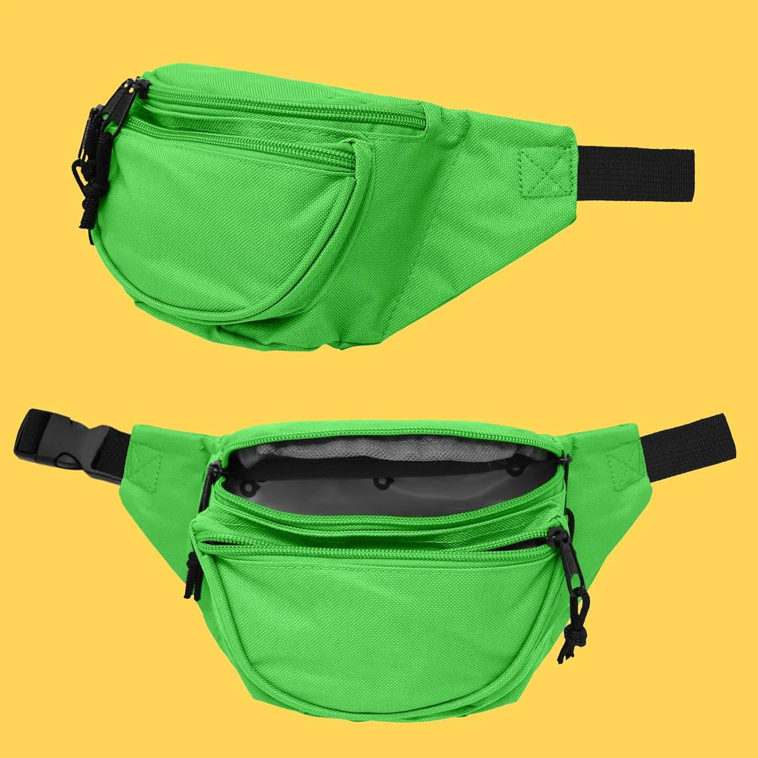 DALIX Fanny Pack w/ 3 Pockets Traveling Concealment Pouch Airport Money Bag