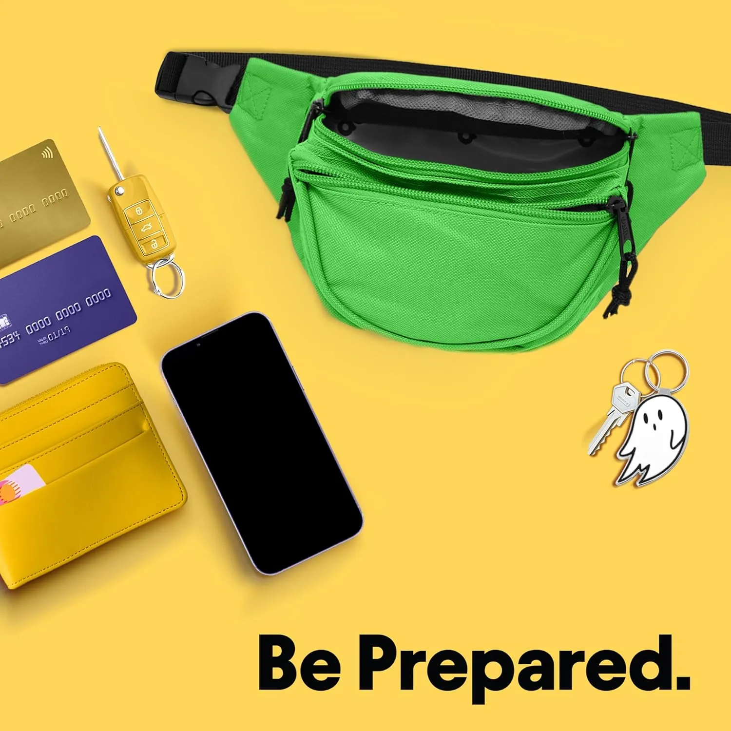DALIX Fanny Pack w/ 3 Pockets Traveling Concealment Pouch Airport Money Bag