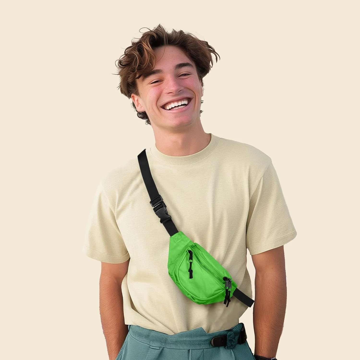 DALIX Fanny Pack w/ 3 Pockets Traveling Concealment Pouch Airport Money Bag