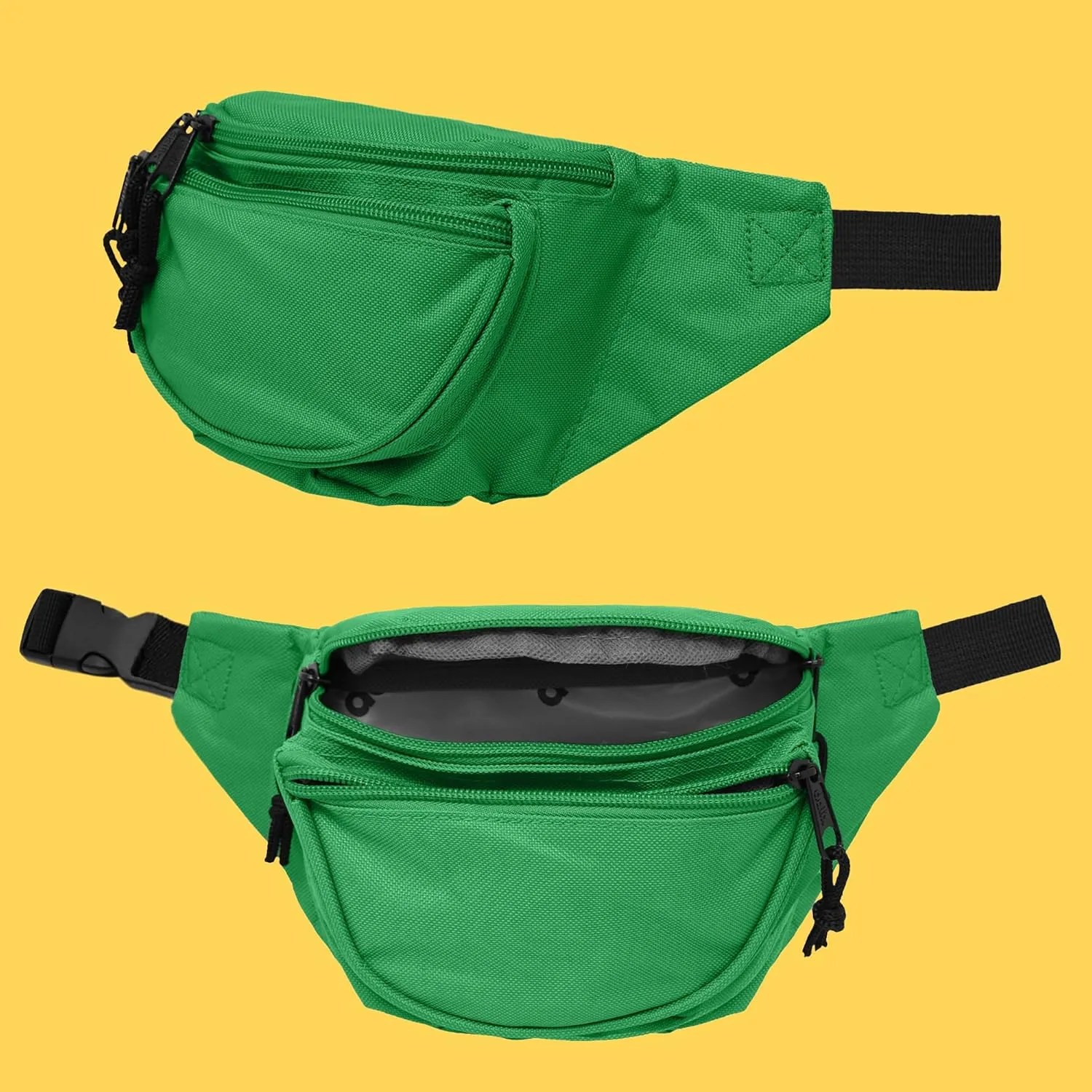 DALIX Fanny Pack w/ 3 Pockets Traveling Concealment Pouch Airport Money Bag