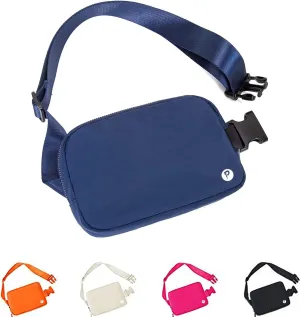 Fanny Packs for Women Men Unisex mini belt bag with Adjustable Strap Fashion Waist Pack for Outdoors Small Waist Pouch for Travel Workout Running Hiking, Blue