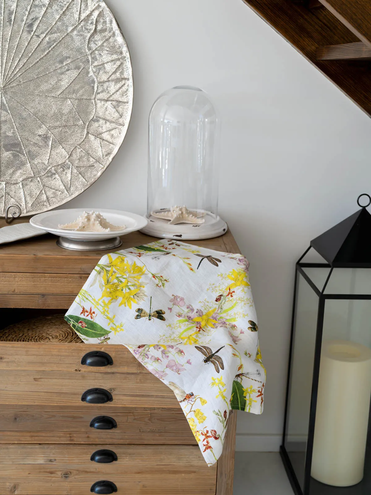 Golden Haze Linen Tea Towel