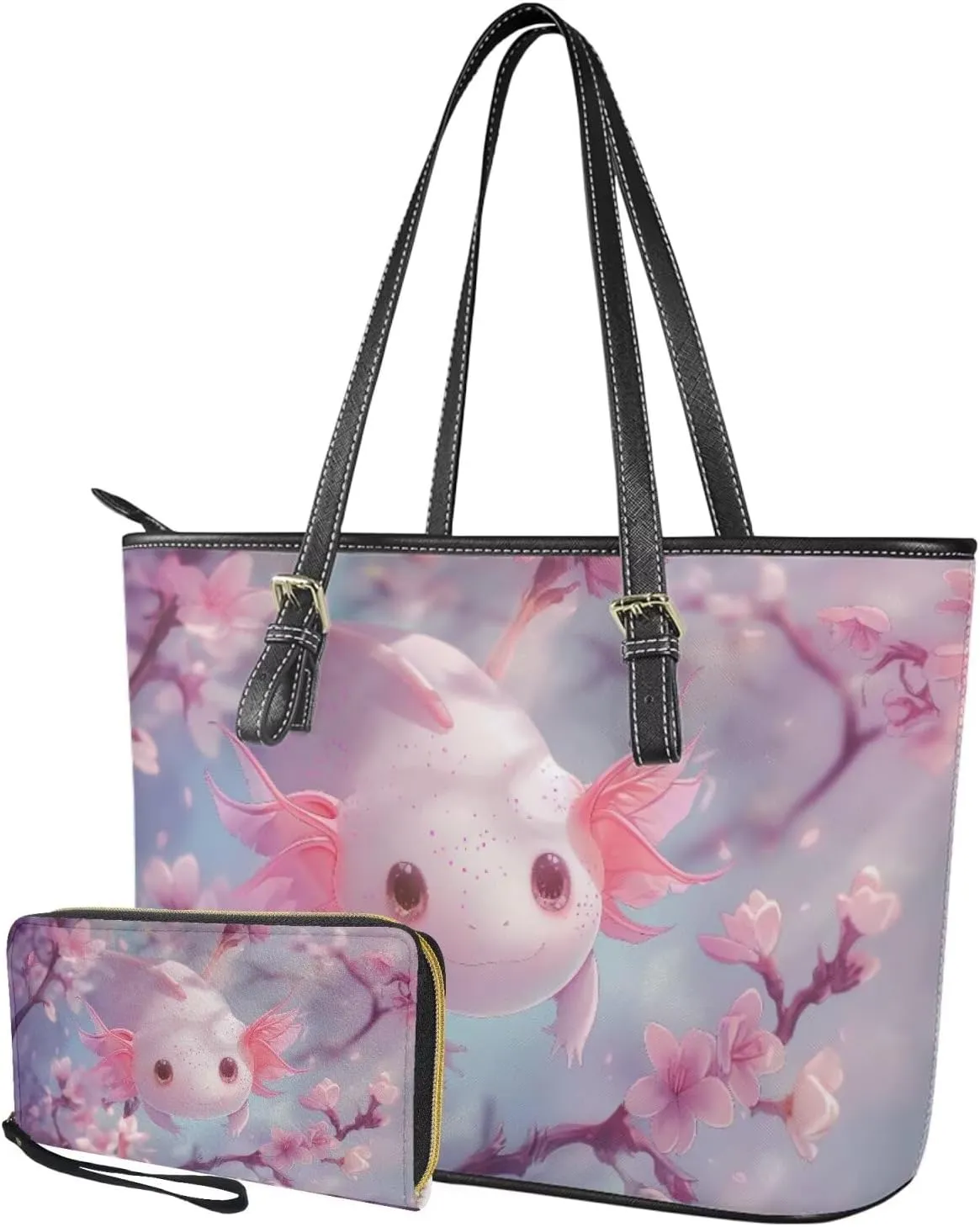 Handbags for Women Shoulder Bags Tote Satchel Hobo 2pcs Purse Set