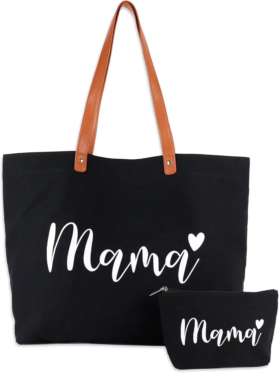 Lamyba New Mom Gifts, Mothers Day Gifts From Daughter Son Kids, Mama Bag Tote for Hospital or Baby Essentials, Mom to Be Gift