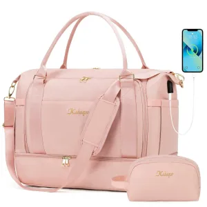 Large Carry Travel Duffel HandBag with USB Charging Port