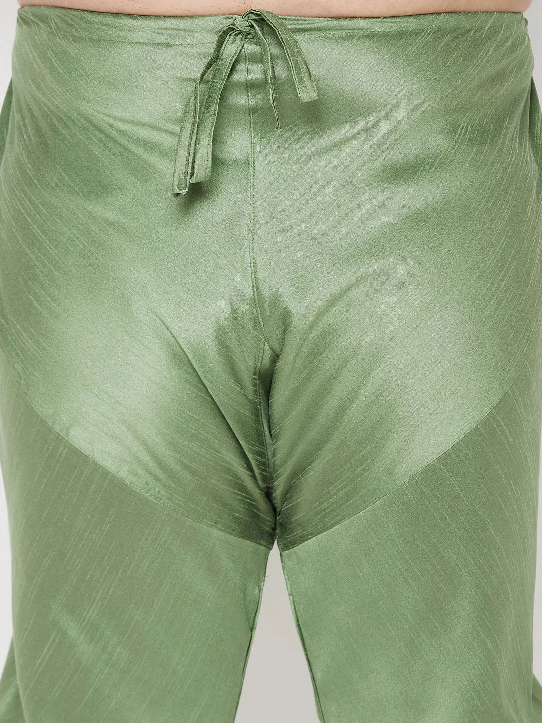 Men's Plus Mint Green Silk Blend Pyjama - Vastramay