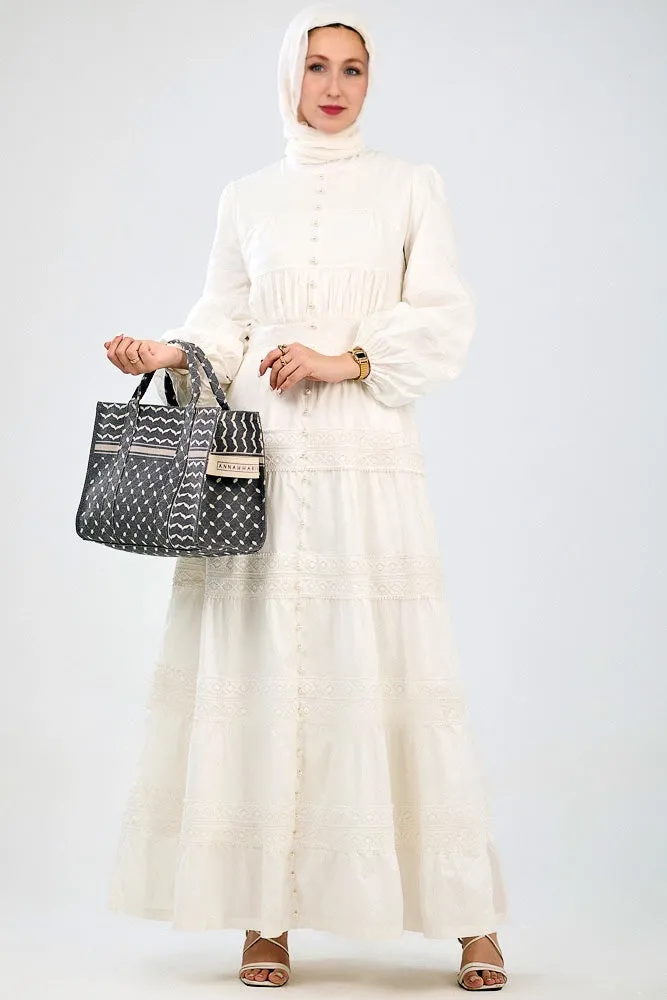 Modern Geometric Pattern Medium Tote - Premium Cotton Canvas