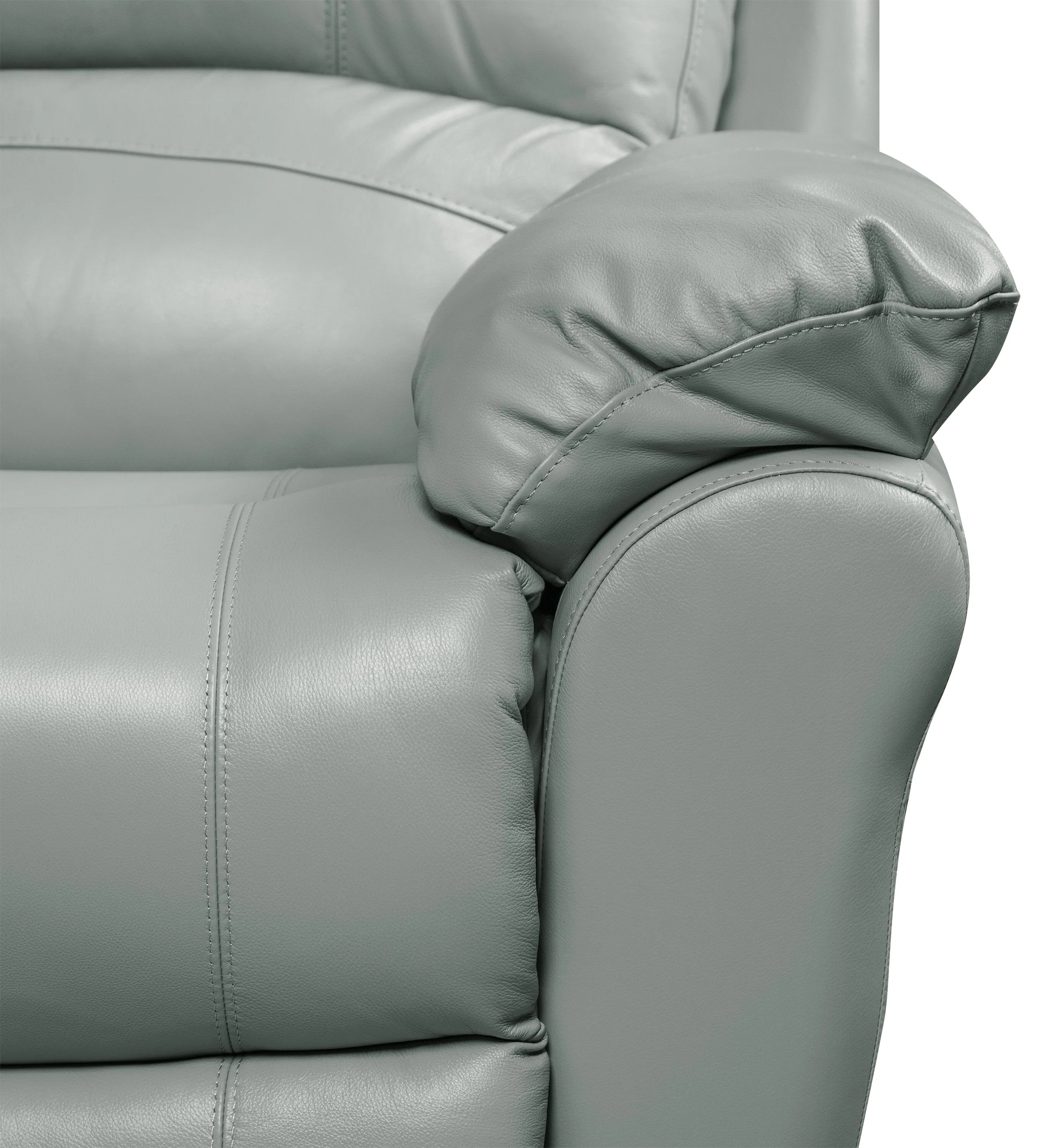 Nelson Genuine Leather Power Reclining Loveseat - Blue