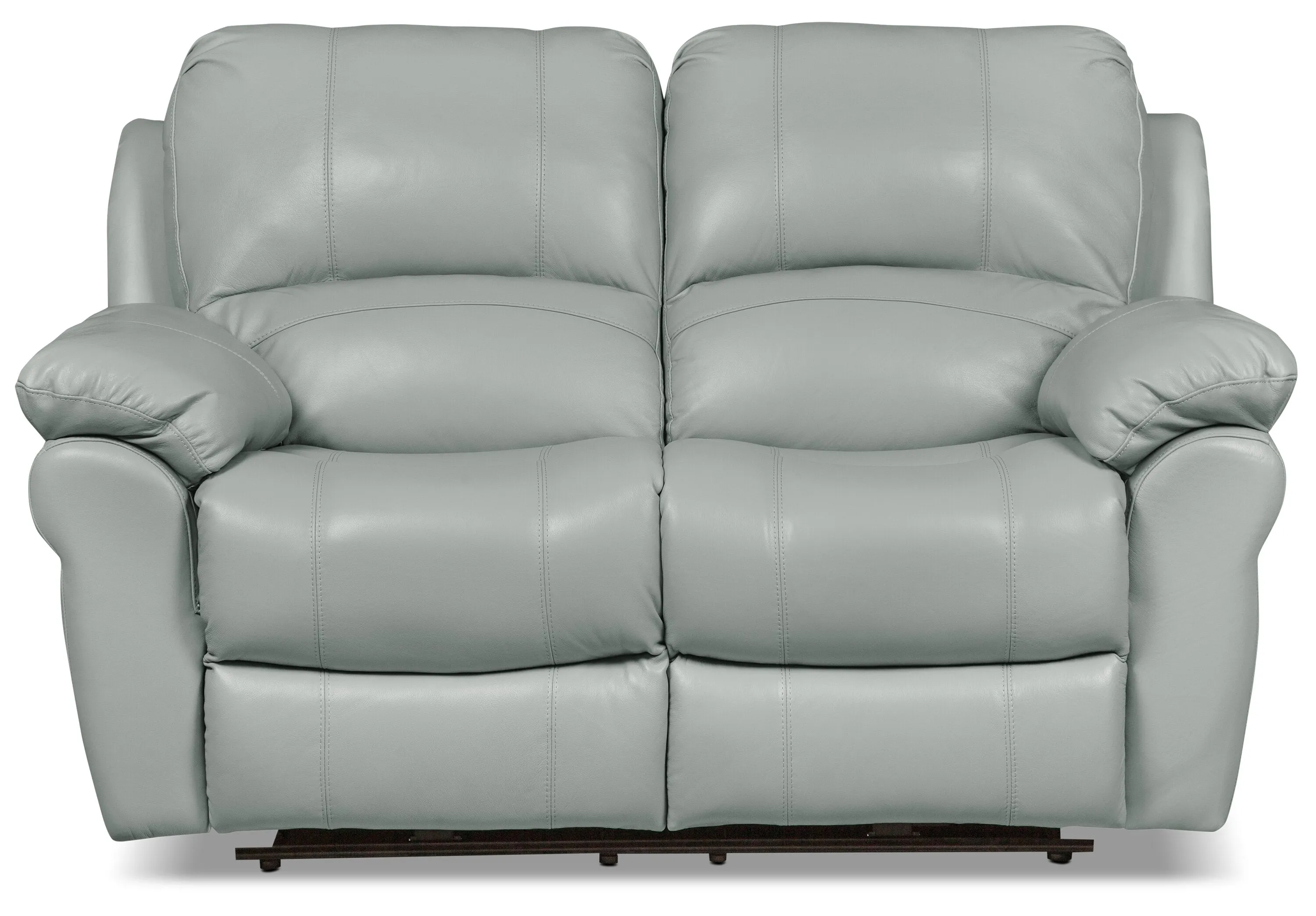 Nelson Genuine Leather Power Reclining Loveseat - Blue
