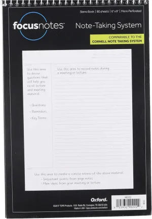 Oxford Innovative Steno Project Ruled Notebook (TOPS), 90222, White