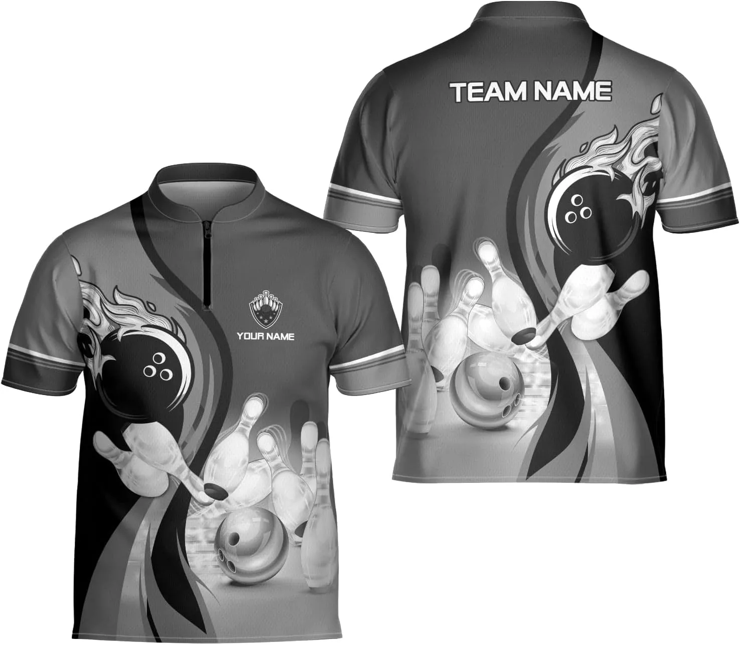 Personalized Name Bowling Jersey 3D, Custom Bowling Shirts for Team, Bowling Shirt Unisex for Men & Women