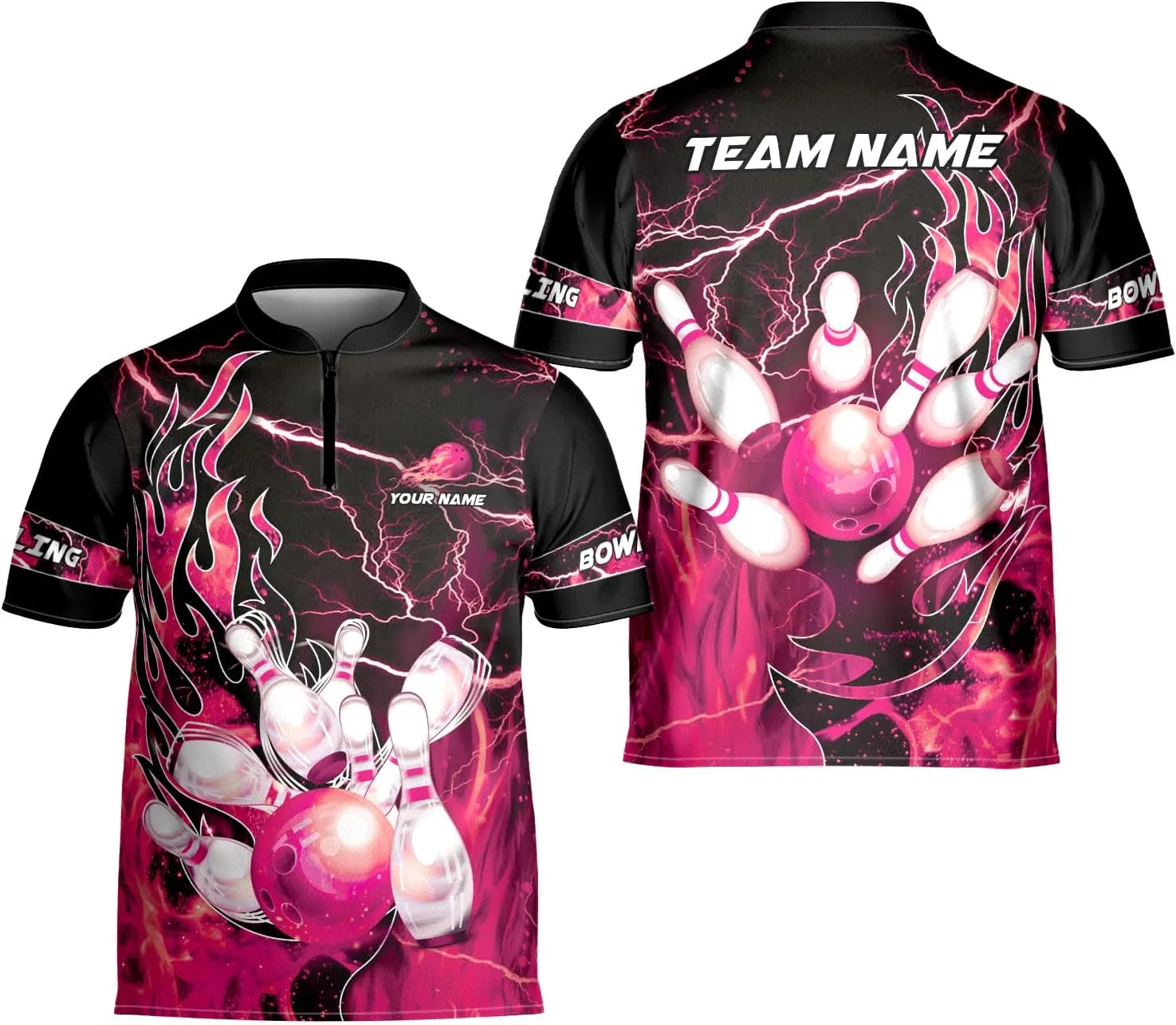 Personalized Name Bowling Jersey 3D, Custom Bowling Shirts for Team, Bowling Shirt Unisex for Men & Women