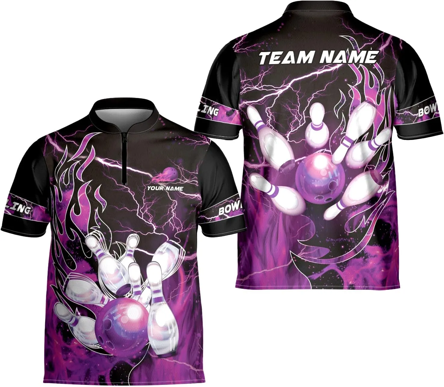 Personalized Name Bowling Jersey 3D, Custom Bowling Shirts for Team, Bowling Shirt Unisex for Men & Women