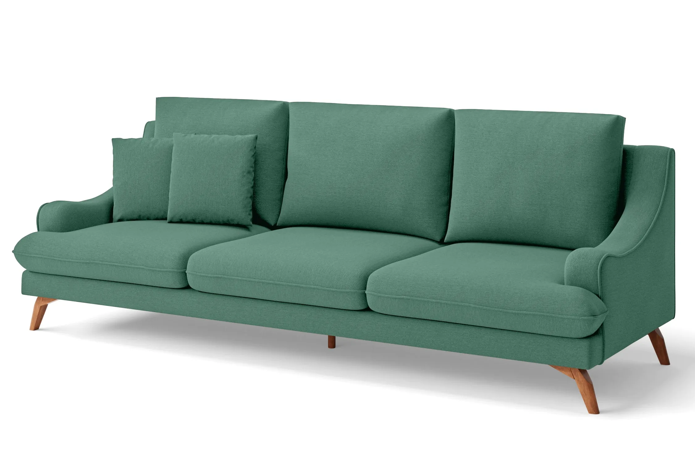 Savona 4 Seater Sofa Mint Green Linen Fabric