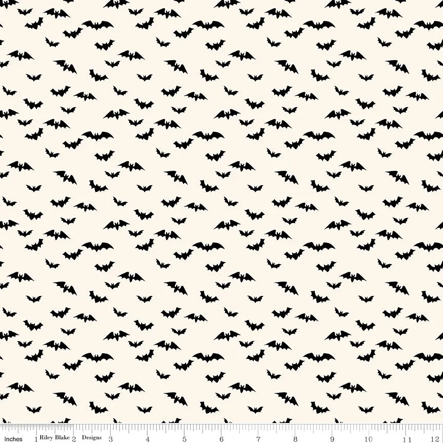 Sophisticated Halloween | Bats Cream by My Mind's Eye for Riley Blake | C14625-CREAM