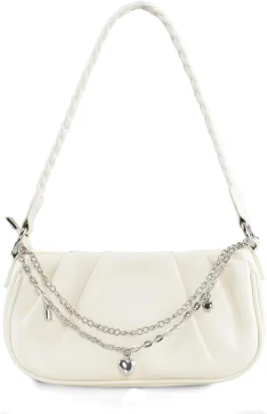 Sorexuber Shoulder Bag for Women Y2K Trendy Ruched Underarm Bag Mini Hobo,the Arm Purses Clutch Purse with Zipper Closure