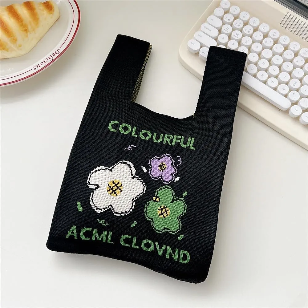 Women's Wrist bag Sleeve Knot Pouch Cute Handbag wristlet bags Portable Purse Gift Bag for Christmas