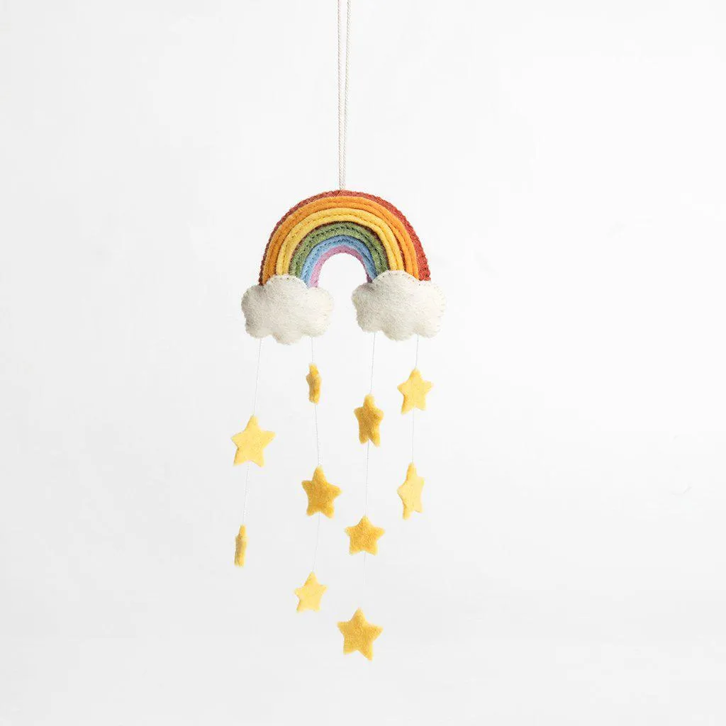 Yellow Twinkle Star Rainbow Ornament